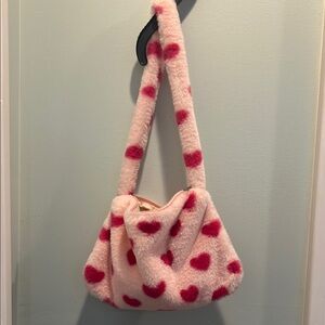 SHEIN Pink and Red Heart Shoulder Bag